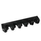 Close-up of broom holder clip mechanism