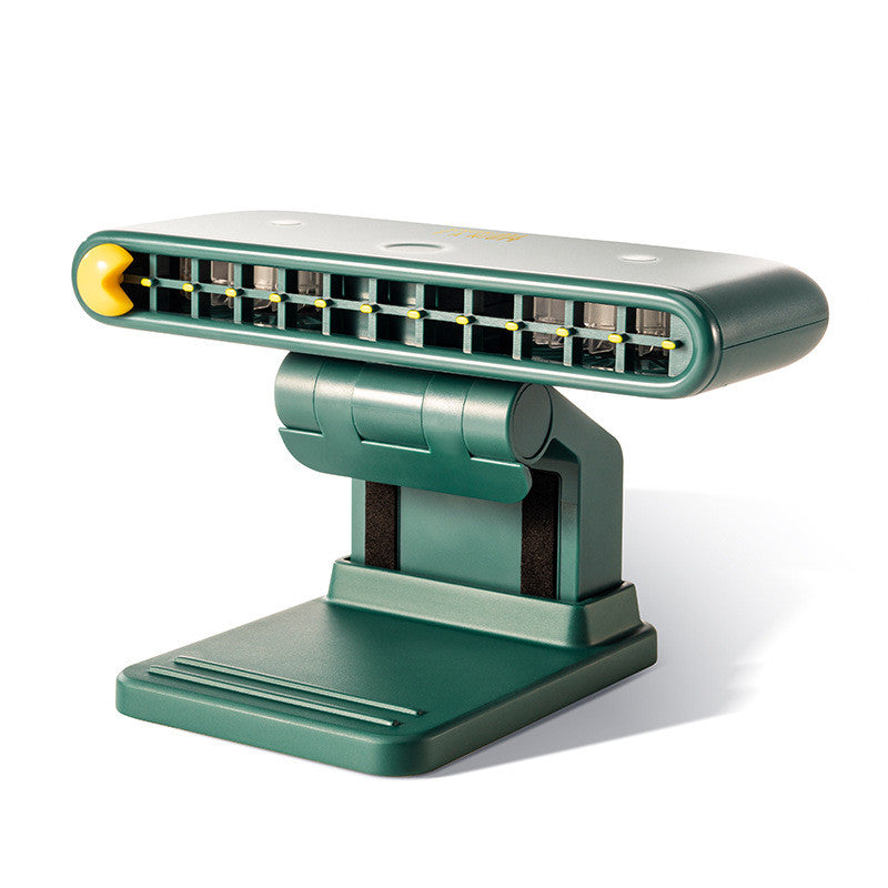 Close-up of desktop clip fan blades and stand