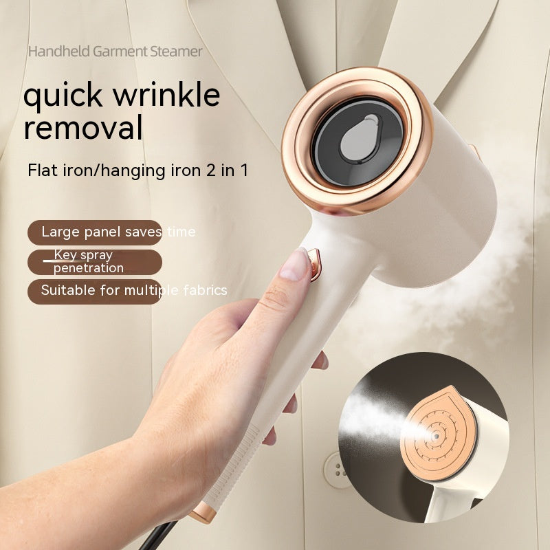 Close-up of garment steamer titanium panel