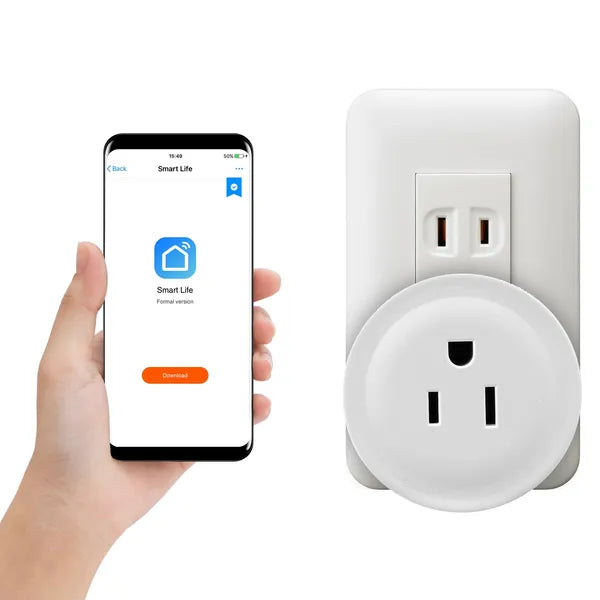 Close-up of mini smart socket dimensions