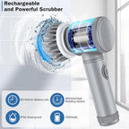 Close-up of scrubber's ergonomic silicone handle
