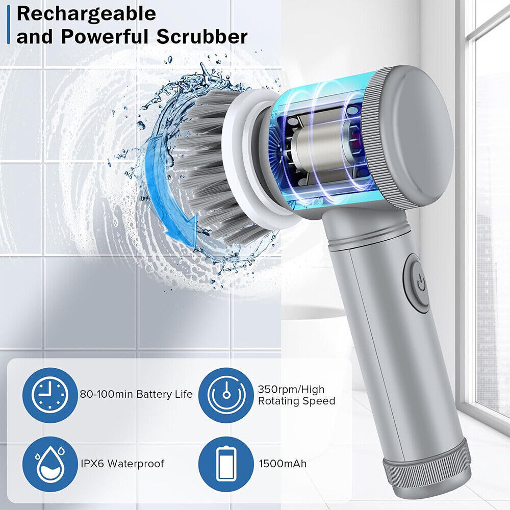 Close-up of scrubber's ergonomic silicone handle