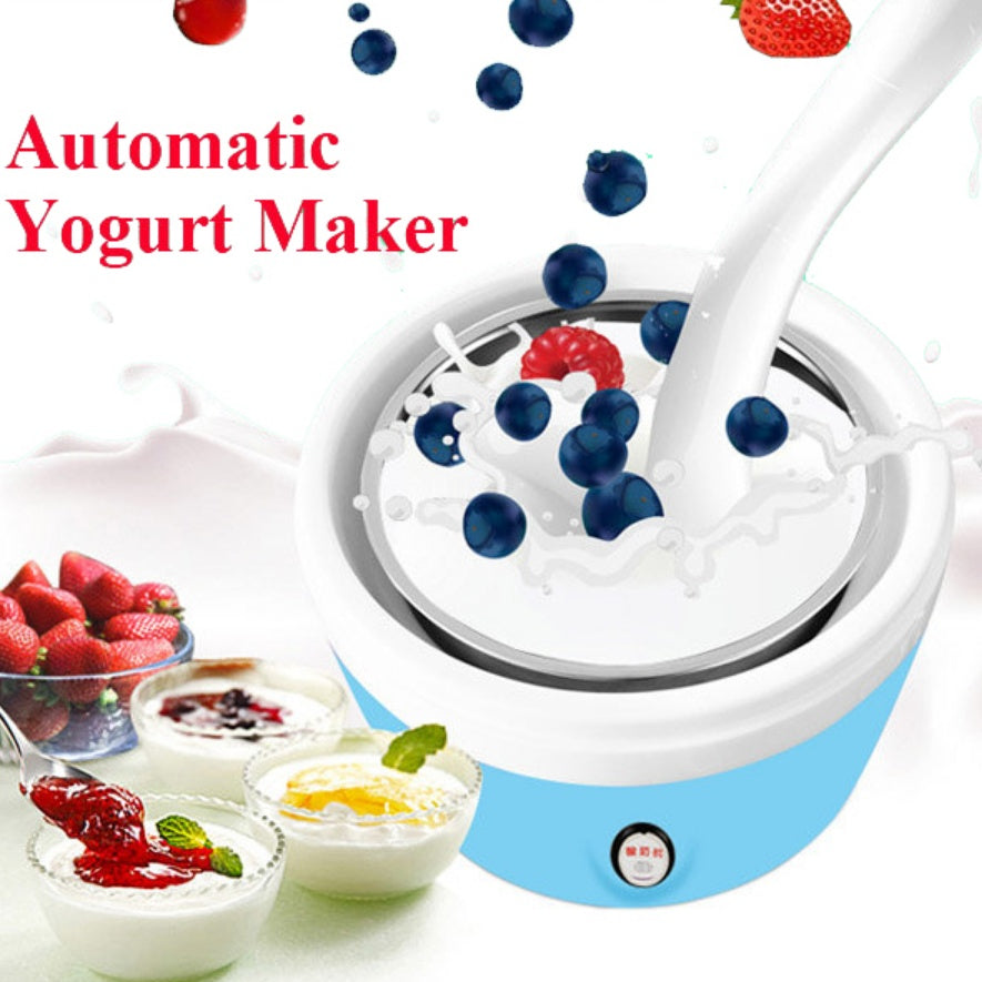 Close-up of yogurt maker's stainless steel inner tank