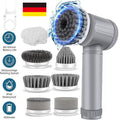 Cordless electric spin scrubber with gray handle