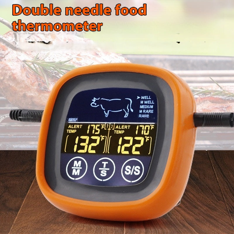 Digital meat thermometer with dual probes