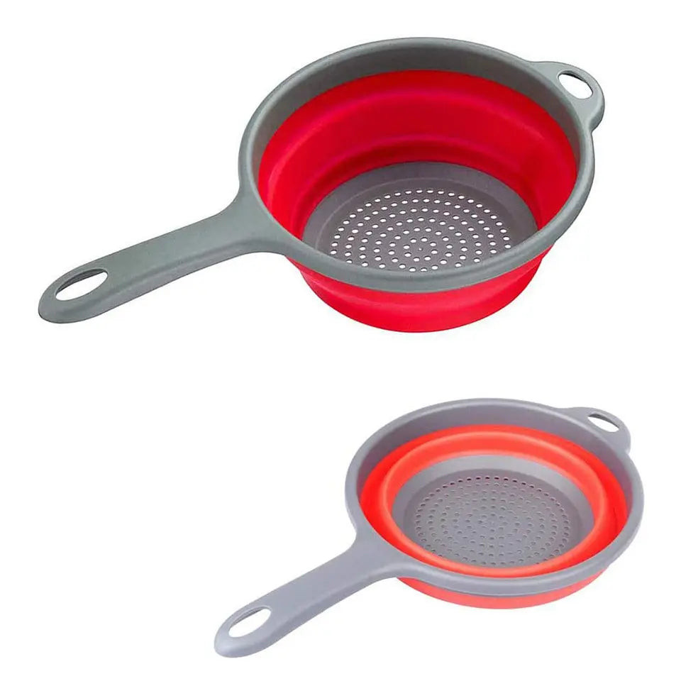 Foldable colander available in multiple colors