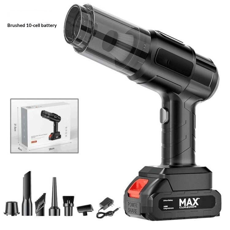 Handheld vacuum shown with included filter cartridges
