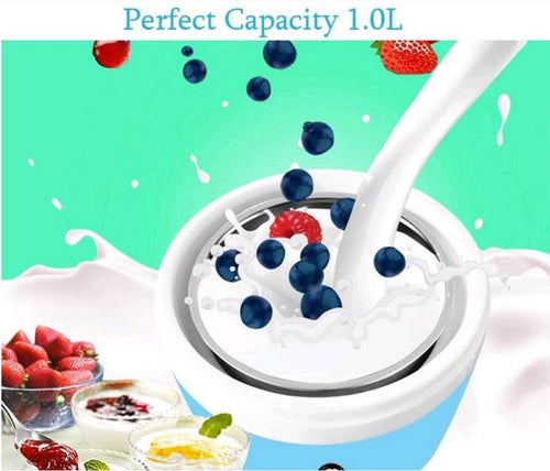 Homemade yogurt made using the automatic yogurt maker