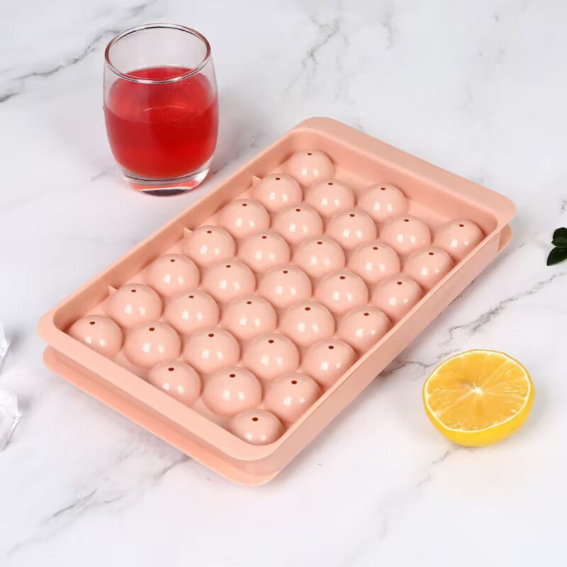 Ice cube tray shown filled with water before freezing