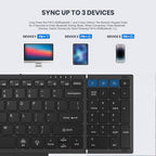 Keyboard shown with included charging cable