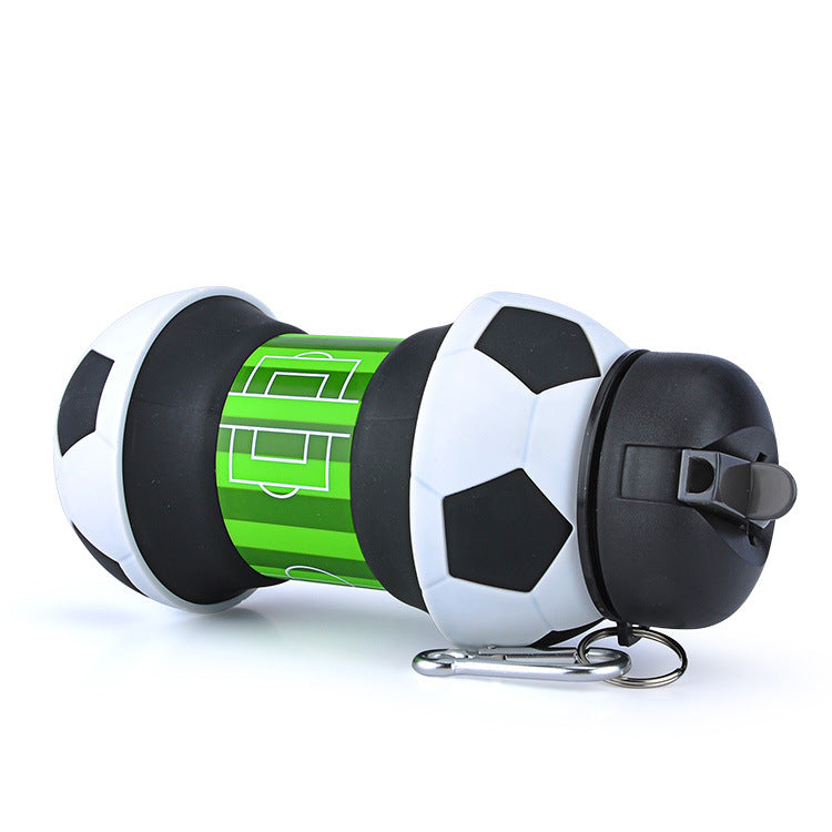 Kids water bottle shown filled and ready to use