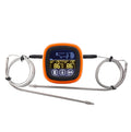 Kitchen oven thermometer shown with probe attached