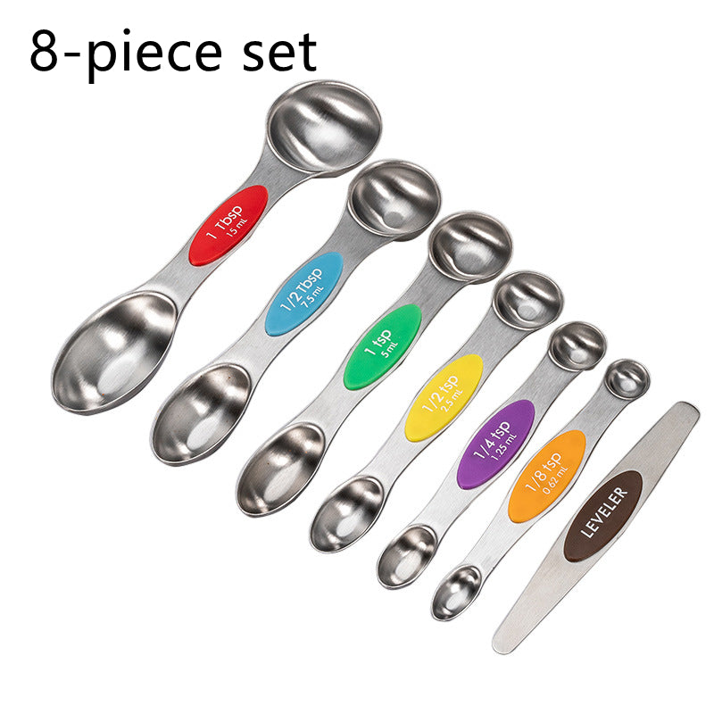 Magnetic Double-Head Measuring Spoon Set for Baking
