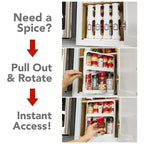 Multifunctional storage rack holding spice jars