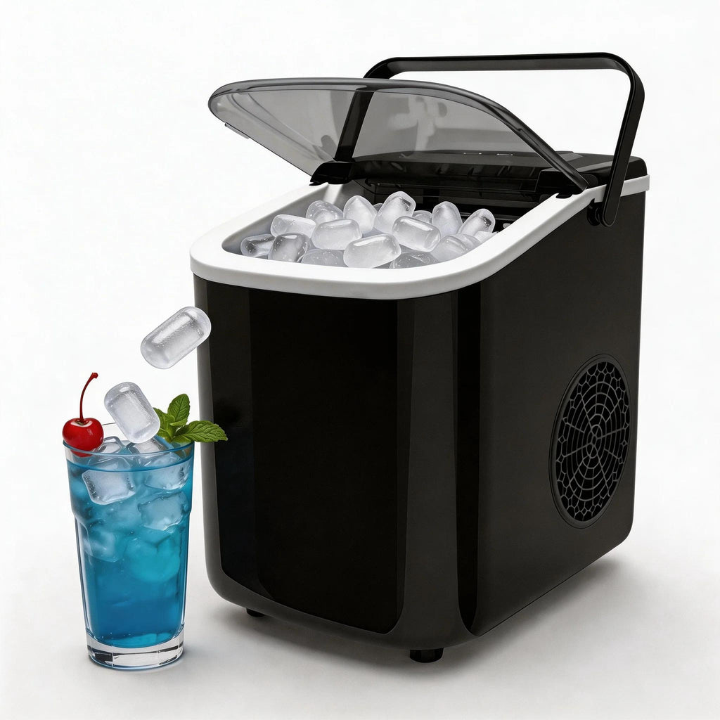 Portable Countertop Ice Maker | Self-Cleaning with Handle