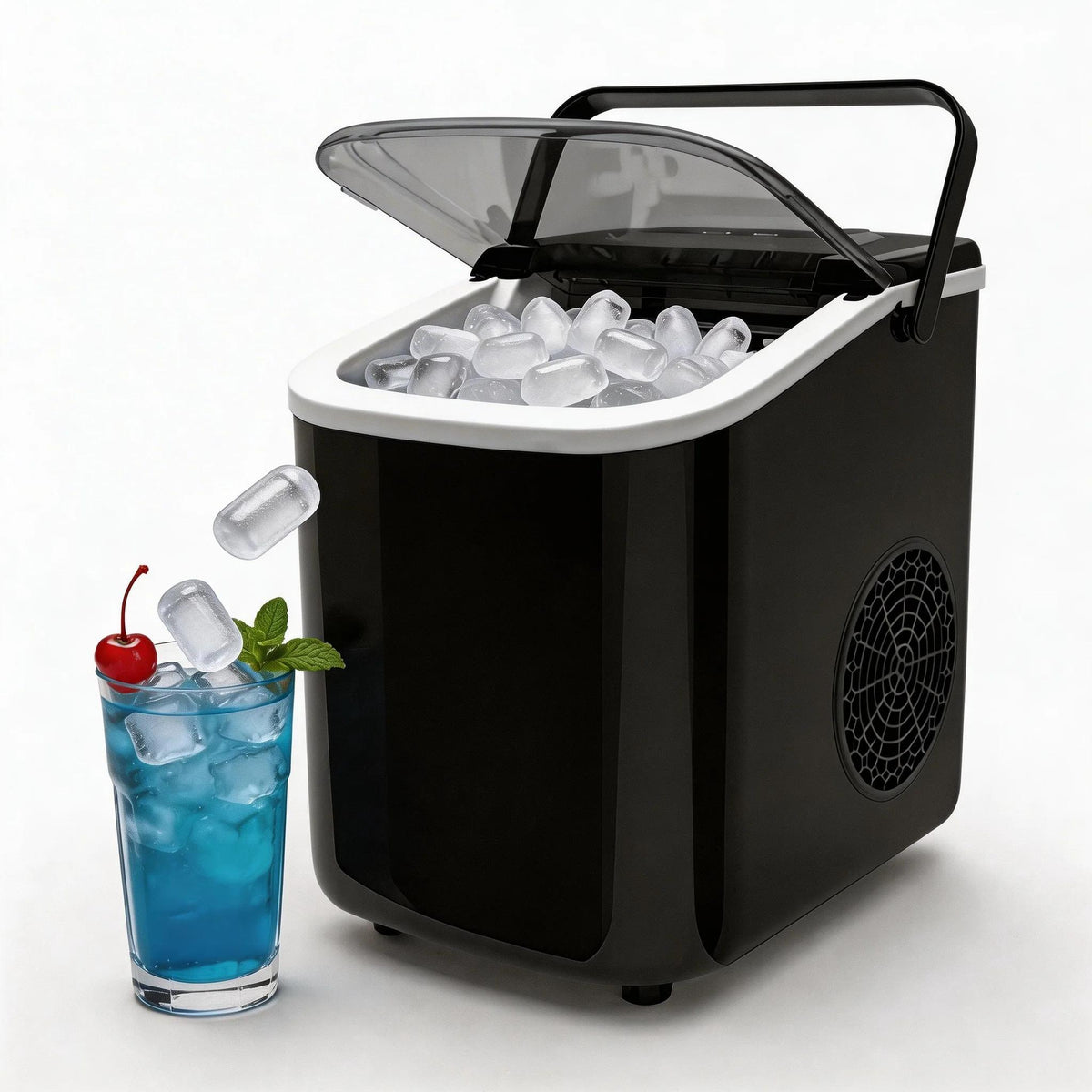 Portable Countertop Ice Maker | Self-Cleaning with Handle