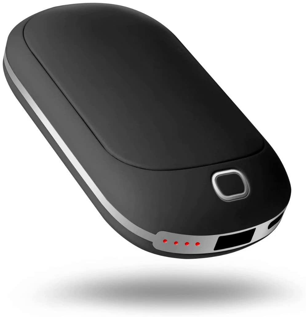 Portable mini hand warmer held in hand