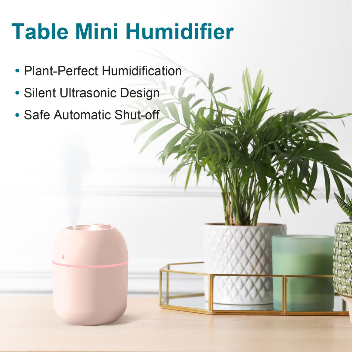 Portable mini humidifier releasing cool mist