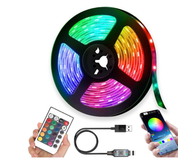 RGB LED strip lights used for room ambiance lighting