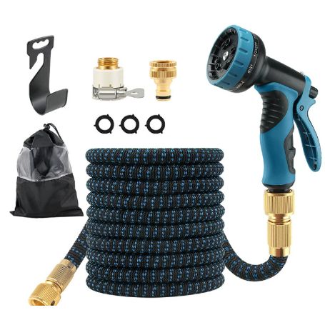 Retractable hose handle and connector detail view