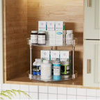 Rotating spice rack shown from a top-down view
