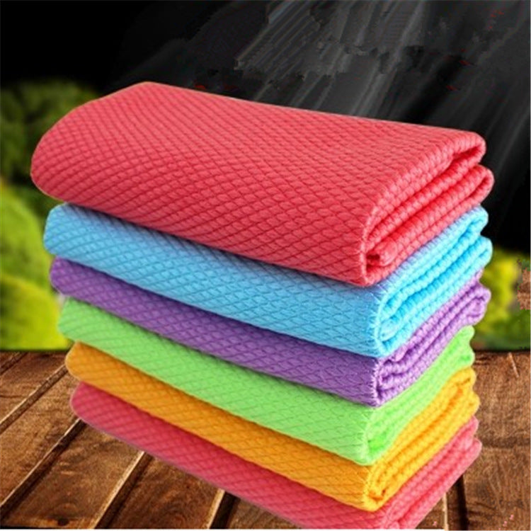 Set of colorful microfiber cleaning cloths