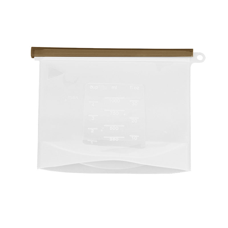 Set of reusable silicone bags in different sizes
