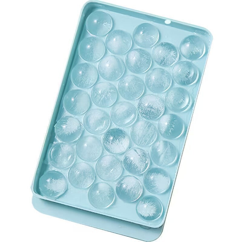 Silicone Ice Cube Tray with Lid | Round Ice Maker