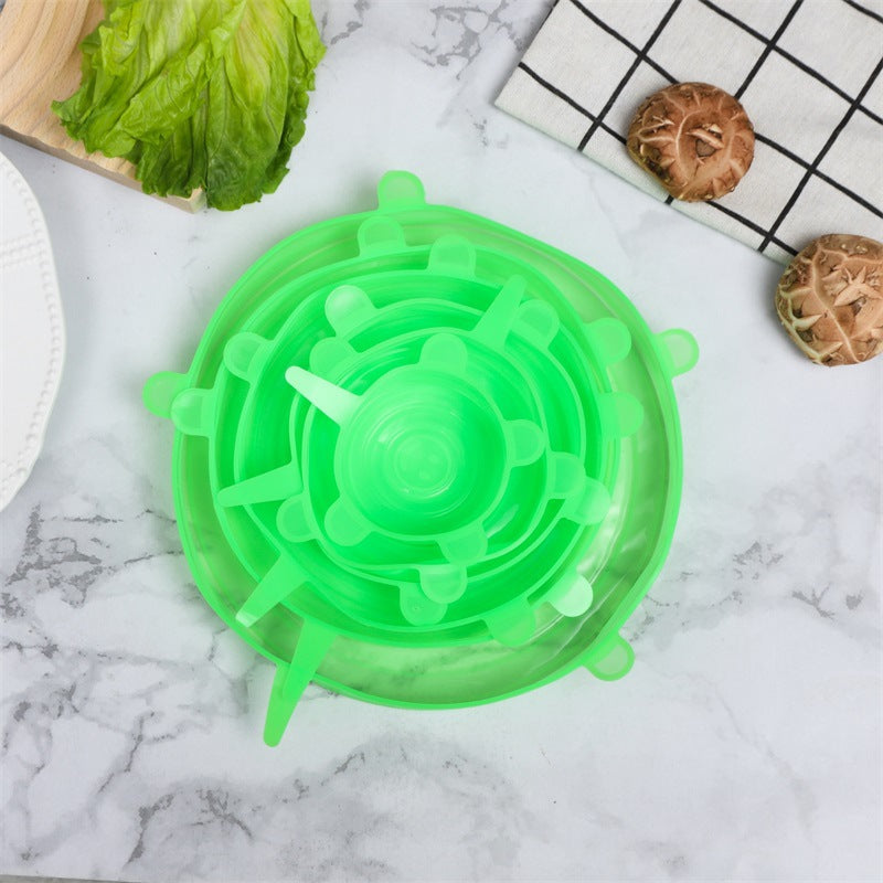 Silicone stretch lid set in five color