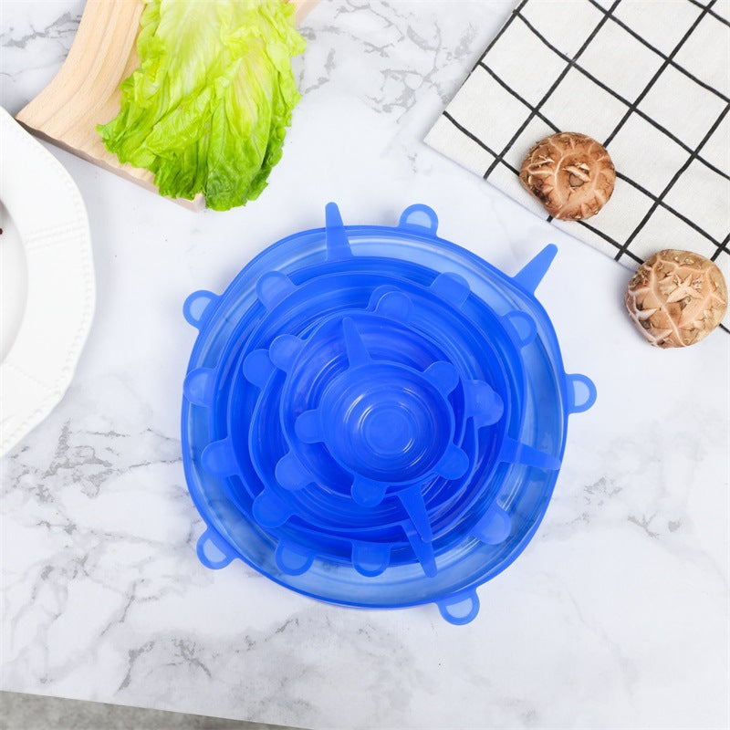 Silicone stretch lid set in five color options