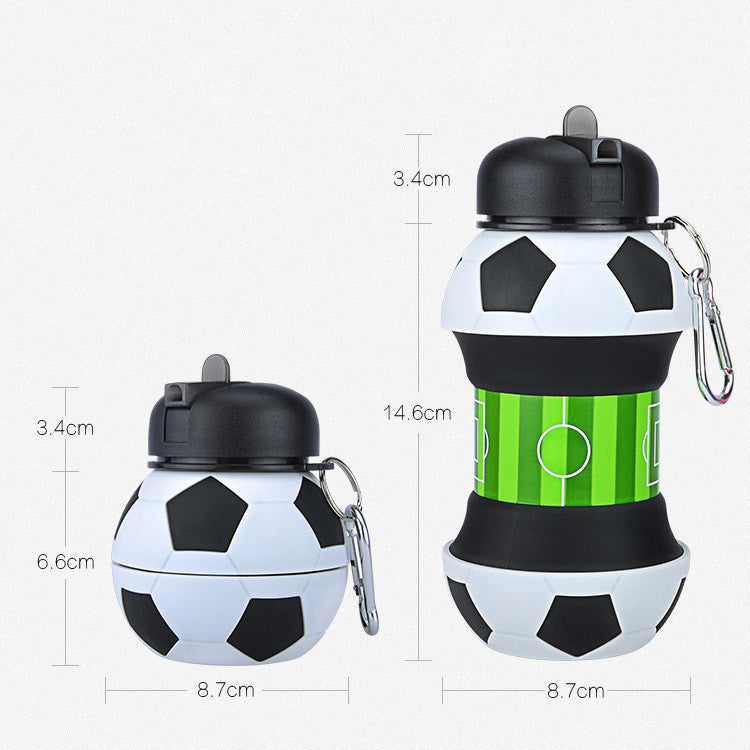 Soccer Ball Silicone Water Bottle