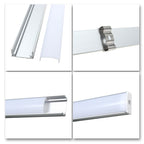 Under-cabinet aluminum LED profile set