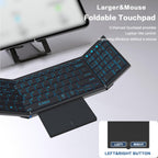 Wireless foldable keyboard used with a tablet